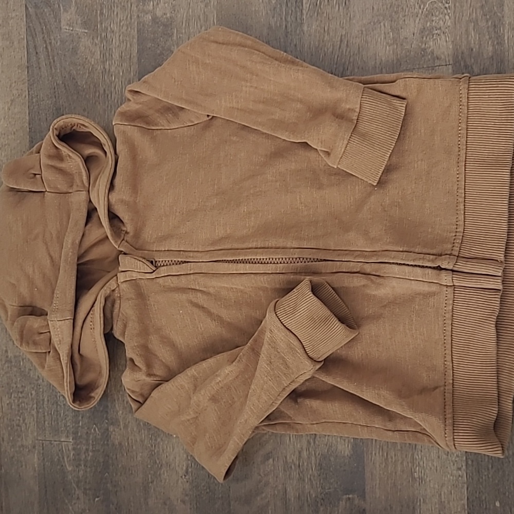 Brown Bear ears zipup hoodie
